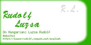 rudolf luzsa business card